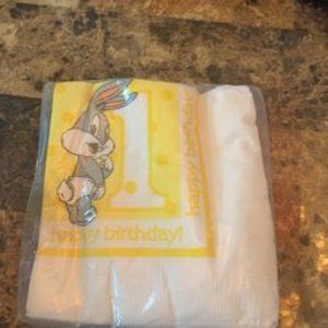 Vintage 1996 Hallmark Bugs Bunny 1st Birthday Napkins